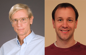 Dr. Ian Affleck (left) and Dr. Mark Van Raamsdonk (right) receive 2014 CAP medal and award.