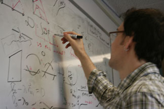 Dr. Steven Plotkin working on a calculation